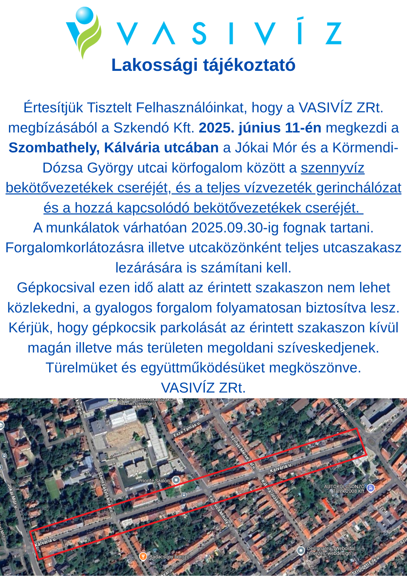Szombathely, Kálvária utcában
